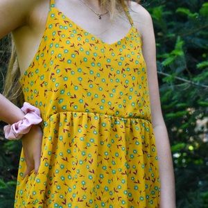 ditsy print smock cami dress